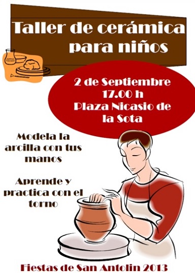 2 de Septiembre. Taller infantil de cerámica.